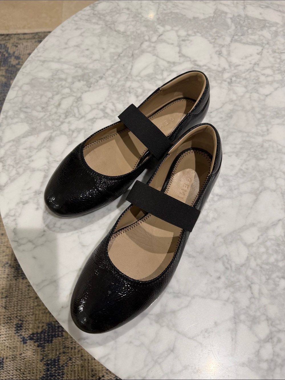 M Gemi Soft Crinkle Patent Mary Jane 7.5
